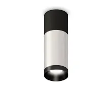 Светильник накладной Techno Spot XS XS6325060 Ambrella light серебряный 1 лампа, основание чёрное в стиле хай-тек современный круглый