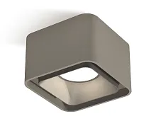 Светильник накладной XS7834003 Ambrella light серый 1 лампа, основание серое в стиле хай-тек современный квадратный