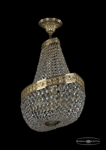 Люстра потолочная хрустальная 19113/H1/60IV G Bohemia Ivele Crystal прозрачная на 8 ламп, основание золотое в стиле классический sp фото 2