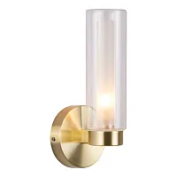 Бра Aqua LSP-8858 Lussole прозрачный 1 лампа, основание матовое золото в стиле современный 