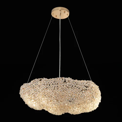 Люстра подвесная Cloudy CL323262 Citilux прозрачная на 9 ламп, основание золотое в стиле современный фото 2