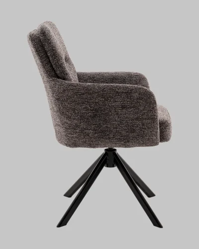 Стул обеденный Rue, темно-серый УТ000041382 Stool Group, тёмно-серый/рогожка, ножки/металл/чёрный, размеры - *880**** фото 4