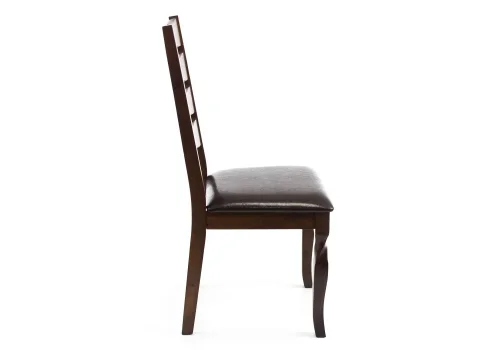 Cтул Венген каппучино 1600 Woodville, чёрный/искусственная кожа, ножки/массив гевеи дерево/коричневый капучино, размеры - ****450*530 фото 2