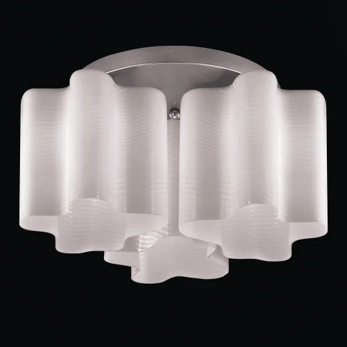 Люстра потолочная Onde SL117.502.03 ST-Luce белая на 3 лампы, основание серебряное в стиле современный 