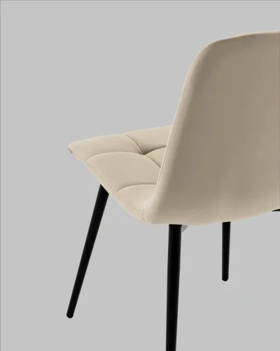 Стул Одди NEW велюр бежевый УТ000041285 Stool Group, бежевый/велюр, ножки/металл/чёрный, размеры - ***** фото 8