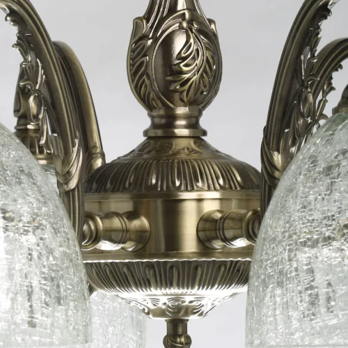 Люстра потолочная Аманда 481015308 MW-Light прозрачная на 8 ламп, основание античное бронза в стиле классический  фото 11
