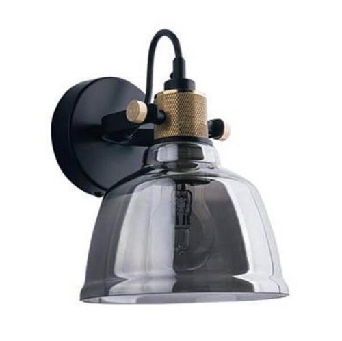 Бра Amalfi 9154-NW Nowodvorski серебряный на 1 лампа, основание чёрное в стиле лофт 