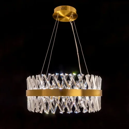 Люстра подвесная LED с пультом Ричард CL336063 Citilux прозрачная на 1 лампа, основание бронзовое в стиле современный с пультом фото 5