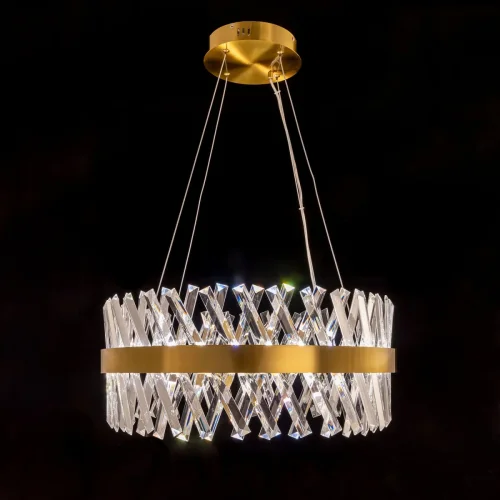 Люстра подвесная LED с пультом Ричард CL336063 Citilux прозрачная на 1 лампу, основание бронзовое в стиле современный с пультом фото 5