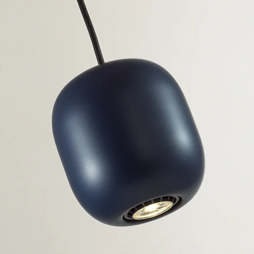 Светильник подвесной Cocoon 5060/1CA Odeon Light синий 1 лампа, основание чёрное в стиле современный шар фото 5