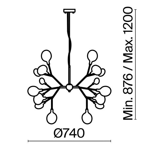 Люстра подвесная Florencia FR5049PL-27G Freya белая на 27 ламп, основание золотое в стиле современный флористика ветви фото 2