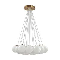 Люстра подвесная Magia 7109/19 Odeon Light белая на 19 ламп, основание белое в стиле хай-тек шар