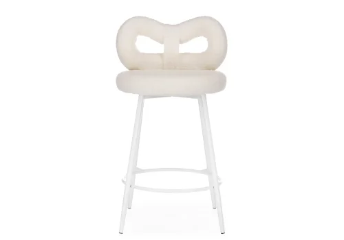 Полубарный стул Forex white 15676 Woodville, белый/букле, ножки/металл/белый, размеры - ****460*500 фото 3