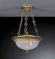 Люстра подвесная  PL 6312/3 Reccagni Angelo белая на 3 лампы, основание золотое в стиле классика 