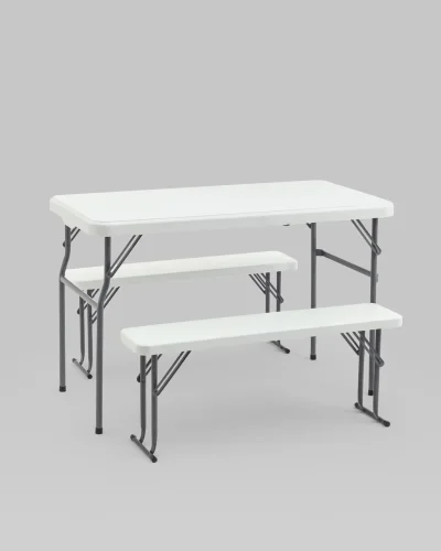Комплект стола и двух скамеек, белый УТ000036671 Stool Group