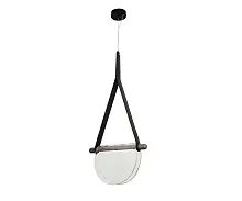 Светильник подвесной LED Тэрро 07687-30,19(21) Kink Light прозрачный 1 лампа, основание чёрное в стиле арт-деко современный 