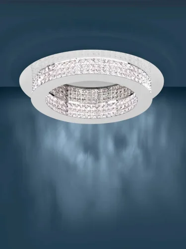 Светильник потолочный LED Principe 39402 Eglo прозрачный 14 ламп, основание хром в стиле современный  фото 2