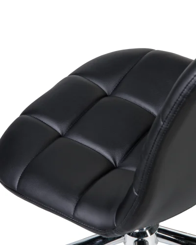Офисное кресло набор 2 шт. SET-2 9800-LM MONTY, цвет чёрный Dobrin, /экокожа, ножки/металл/хром, размеры - 820*930***620*620 фото 8