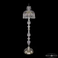 Торшер 14781T1/35-145 G Bohemia Ivele Crystal sp прозрачный 5 ламп, основание золотое в стиле классический
