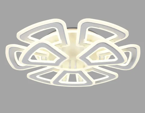 Люстра потолочная LED с пультом FA8892 Ambrella light белая на 1 лампа, основание белое в стиле современный хай-тек с пультом фото 3