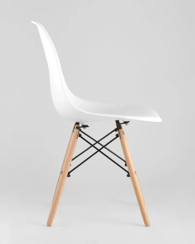 Стул EAMES, белый 4шт. (набор) УТ000036422 Stool Group, /, ножки/массив бука/бежевый, размеры - *815***460*530 фото 6