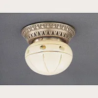 Светильник потолочный PL 7723/1 Reccagni Angelo бежевый 1 лампа, основание античное бронза в стиле классический 