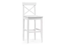 Полубарный стул Алзе белый 527070 Woodville, белый/, ножки/массив березы дерево/белый, размеры - ****400*450