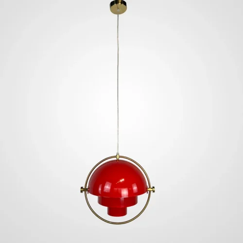 Светильник подвесной Weisdorff 123431-22 ImperiumLoft красный 1 лампа, основание латунь в стиле арт-деко лофт современный 