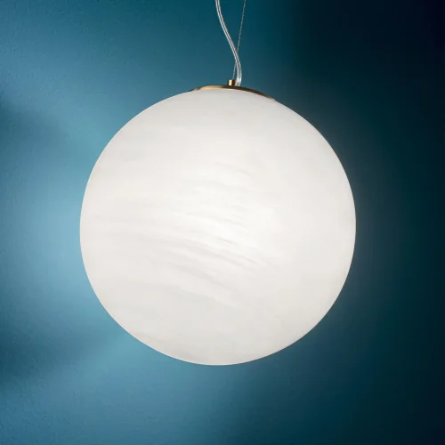 Светильник подвесной GRAPE SP1 SMALL Ideal Lux белый 1 лампа, основание латунь в стиле современный шар фото 2