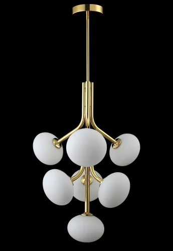 Светильник подвесной ALICIA SP7 GOLD/WHITE Crystal Lux белый 7 ламп, основание золотое в стиле современный  фото 4