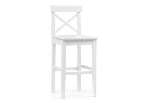 Полубарный стул Алзе белый 527070 Woodville, белый/, ножки/массив березы/белый, размеры - ****400*450