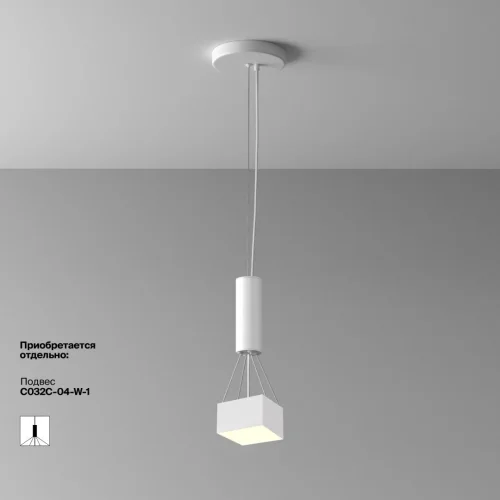 Светильник накладной LED Zon C032CL-12W3K-SQ-W Maytoni белый 1 лампа, основание белое в стиле современный  фото 2