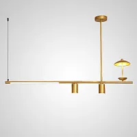 Светильник подвесной HETLEY B L4 Gold 203912-23 ImperiumLoft золотой на 4 лампы, основание золотое в стиле современный 