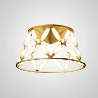 Люстра потолочная ISOLA D40 207951-23 ImperiumLoft белая на 1 лампа, основание золотое в стиле современный 