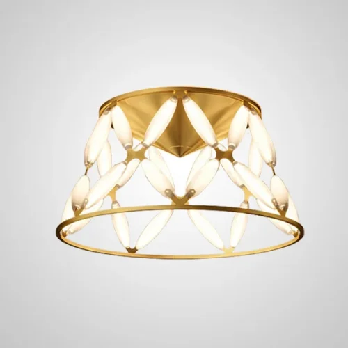 Люстра потолочная ISOLA D58 207952-23 ImperiumLoft белая на 1 лампа, основание золотое в стиле современный  фото 2