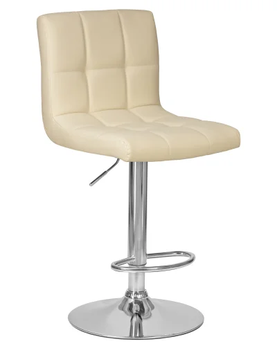 Стул барный набор 2 шт. SET-2 5006-LM CANDY, цвет сиденья кремовый, цвет основания хром Dobrin, /экокожа, ножки/металл/хром, размеры - 950*1160***460*520 фото 2 Стул барный набор 2 шт. SET-2 5006-LM CANDY, цвет сиденья кремовый, цвет основания хром Dobrin, /экокожа, ножки/металл/хром, размеры - 950*1160***460*520 фото 2