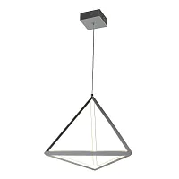 Светильник подвесной LED Pyramidis 2259-1P Favourite серебряный на 1 лампу, основание серебряное в стиле современный пирамида