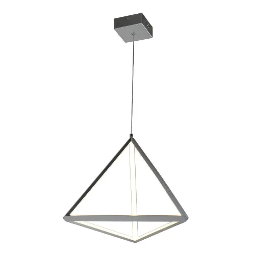 Светильник подвесной LED Pyramidis 2259-1P Favourite серебряный на 1 лампу, основание серебряное в стиле современный пирамида