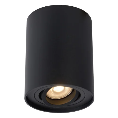 Светильник накладной Tube 22952/11/30 Lucide чёрный 1 лампа, основание чёрное в стиле модерн круглый