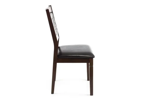 Деревянный стул Vale cappuccino 1599 Woodville, чёрный/искусственная кожа, ножки/дерево/коричневый капучино, размеры - ****440*510 фото 2
