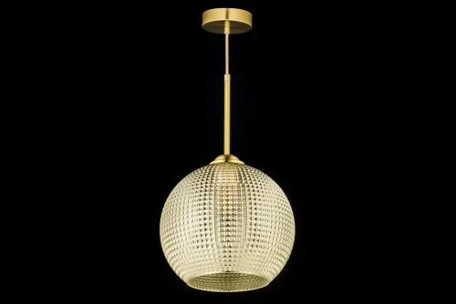 Светильник подвесной Davagna E 1.P5 C Arti Lampadari бежевый янтарный 1 лампа, основание золотое в стиле современный  фото 3