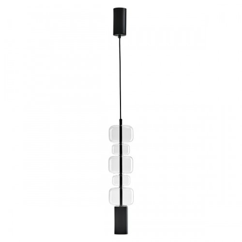 Светильник подвесной Verona 6503/1 Lumion прозрачный 1 лампа, основание чёрное в стиле современный 