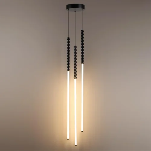 Светильник подвесной Monella 7149/33L Odeon Light чёрный на 2 лампы, основание чёрное в стиле классический современный каскад бусы фото 4 Светильник подвесной Monella 7149/33L Odeon Light чёрный на 2 лампы, основание чёрное в стиле классический современный каскад бусы фото 4