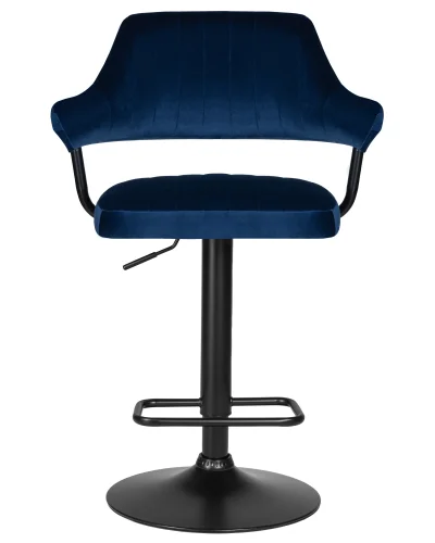 Стул барный набор 2 шт. SET-2 5019_BlackBase-LM CHARLY BLACK, цвет сиденья синий велюр (MJ9-117), цвет основания черный Dobrin, /велюр, ножки/металл/чёрный, размеры - 990*1200***610*540 фото 7 Стул барный набор 2 шт. SET-2 5019_BlackBase-LM CHARLY BLACK, цвет сиденья синий велюр (MJ9-117), цвет основания черный Dobrin, /велюр, ножки/металл/чёрный, размеры - 990*1200***610*540 фото 7