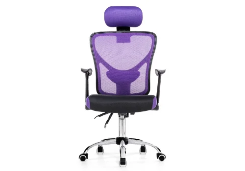 Компьютерное кресло Lody 1 фиолетовое / черное 11481 Woodville, чёрный фиолетовый/ткань, ножки/металл/хром, размеры - *1230***600*680 фото 4