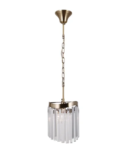Светильник подвесной Wave V10766-1P Moderli прозрачный 1 лампа, основание золотое в стиле классический современный  фото 2