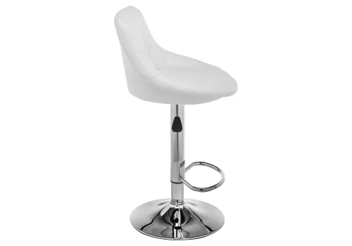 Барный стул Curt белый 1415 Woodville, /кожзаменитель, ножки//хром, размеры - *1040***450*500 фото 3
