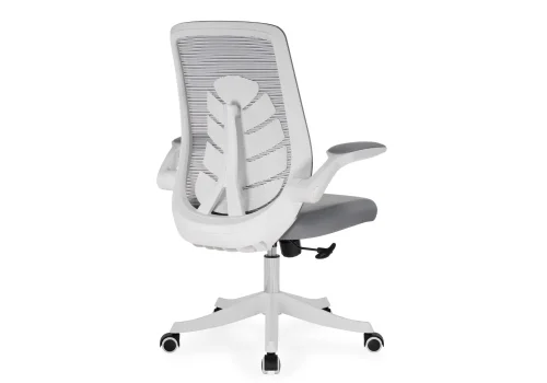 Компьютерное кресло Jimi gray / white 15613 Woodville, серый/сетка, ножки/пластик/белый, размеры - *1100***680*590 фото 5