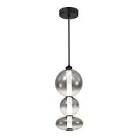 Светильник подвесной LED Perlina SL6119.403.24 ST-Luce серый чёрный на 1 лампу, основание чёрное в стиле современный 