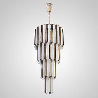 Люстра подвесная COMPAR CAS 193716-23 ImperiumLoft прозрачная на 9 ламп, основание латунь в стиле модерн 